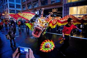 Chinatown New Years Eve jigsaw puzzle graphic image
