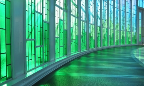 Chapel Glass Wall – Thursday’s Daily Jigsaw Puzzle
