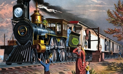 Mail Train Painting – Tuesday’s Classical Picture Jigsaw Puzzle