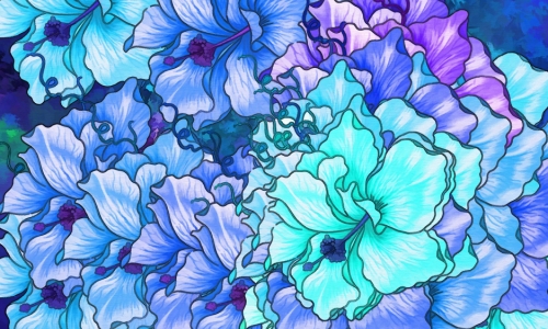 Blue Flowers – Wednesday’s Tough Jigsaw Puzzle