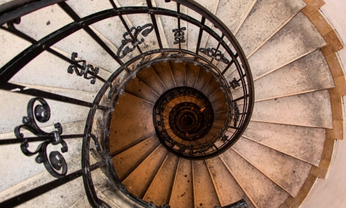 Spiral Staircase In Budapest – Friday’s Daily Jigsaw Puzzle