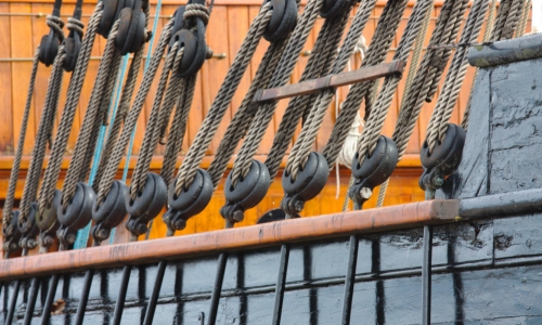 Ships Rigging – Thursday’s Rope And Pulley Jigsaw Puzzle