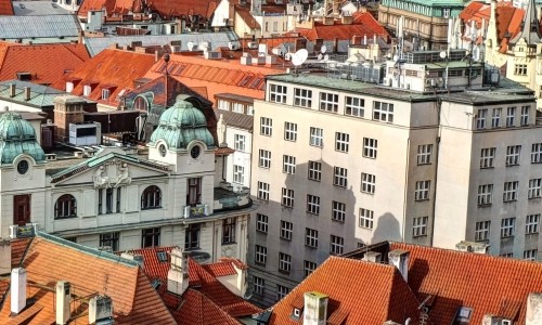 Prague Rooftops – Saturday’s Up High Daily Jigsaw Puzzle