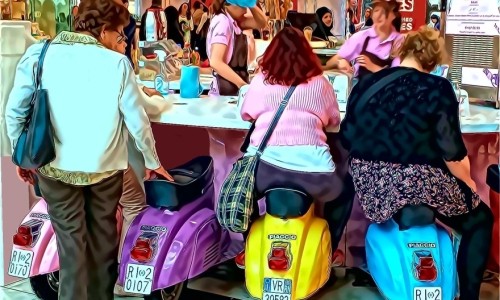 Motorcycle Bar by Yoel – Wednesday’s Daily Jigsaw Puzzle