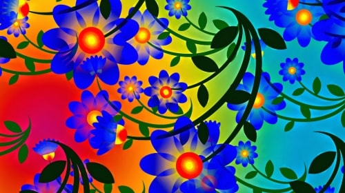 Abstract Flowers – Wednesday’s Daily Jigsaw Puzzle