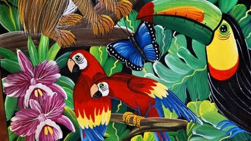 The Painted Parrot – Friday’s Artistic Daily Jigsaw Puzzle