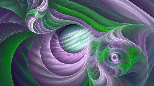 Purple And Green Abstract Picture