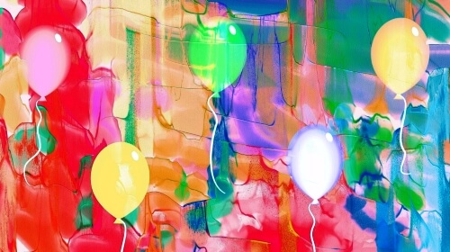 Watercolors and Balloons – Monday’s Free Daily Jigsaw Puzzle