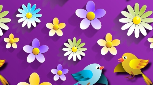 Flowers And Birds – Saturday’s Free Daily Jigsaw Puzzle