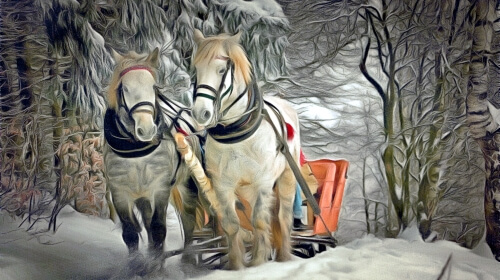 Winter Horses – Saturday’s Free Daily Jigsaw Puzzle