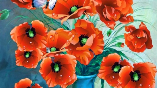 Poppies – Friday’s Flower Power Free Daily Jigsaw Puzzle