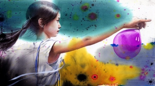 Girl With Balloon – Sunday’s Artistic Daily Jigsaw Puzzle