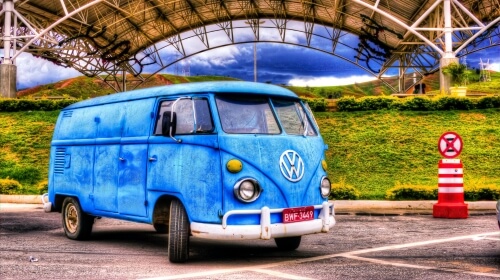 The Blue VW Bus