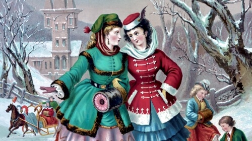Ice Skating – Tuesday’s Old Time Jigsaw Puzzle