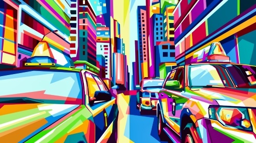 City Traffic – Thursday’s Colorful Jigsaw Puzzle