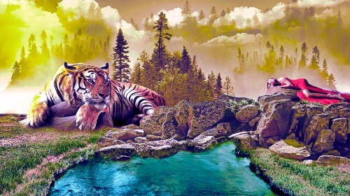 The Lady Or The Tiger – Tuesday’s Free Daily Jigsaw Puzzle