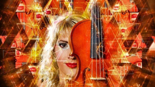 The Woman And Her Violin – Saturday’s Daily Jigsaw Puzzle