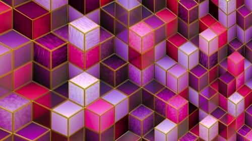 Pink Borderless Cubes – Friday’s Tougher Daily Jigsaw Puzzle