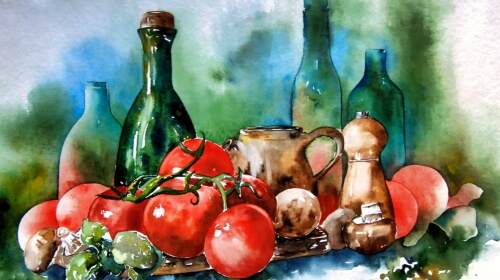 Watercolor Painting – Saturday’s Daily Jigsaw Puzzle