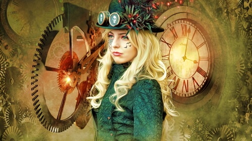Gothic Steam Punk Girl – Thursday’s Daily Jigsaw Puzzle