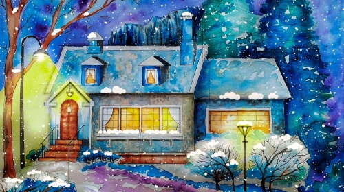 Cottage Painting – Wednesday’s Daily Jigsaw Puzzle