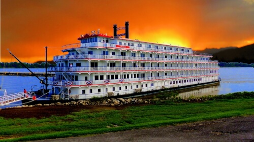 Riverboat At Sunset – Saturday’s Daily Jigsaw Puzzle