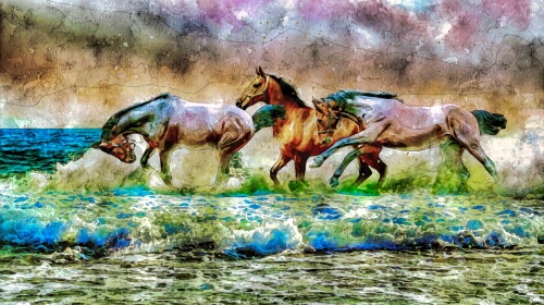 Painted Horses – Saturday’s Daily Jigsaw Puzzle