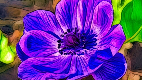 Artistic Purple Flower – Saturday’s Daily Jigsaw Puzzle