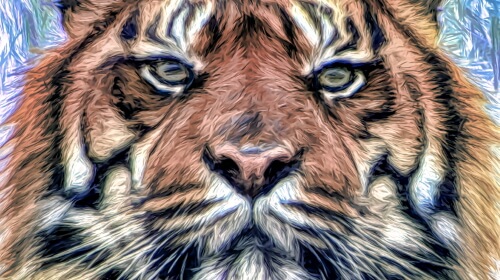 Tiger Art – Sunday’s Daily Jigsaw Puzzle
