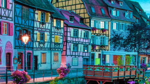 Colorful Street At Evening Time – Thursday’s Daily Jigsaw Puzzle