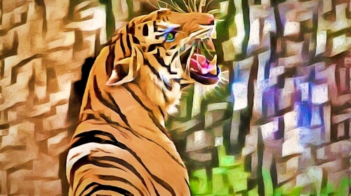 Tiger Art – Tuesday’s Daily Jigsaw Puzzle