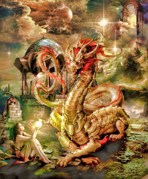 A Girl And Her Dragon – Sunday’s Daily Jigsaw Puzzle