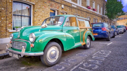 Old Car On The Street – Wednesday’s Daily Jigsaw Puzzle