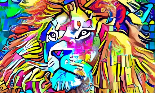 Strange Abstract Lion – Friday’s Freaky Jigsaw Puzzle