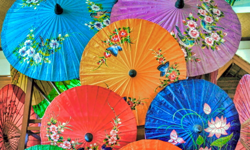 Sunday’s Free Daily Jigsaw Puzzle – Paper Umbrellas