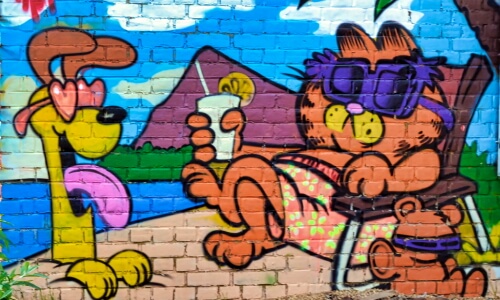 Garfield & Odie Street Art