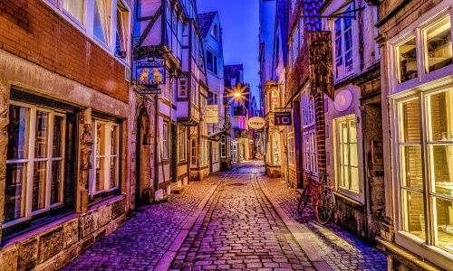 Bremen Street Scene – Wednesday’s Daily Jigsaw Puzzle