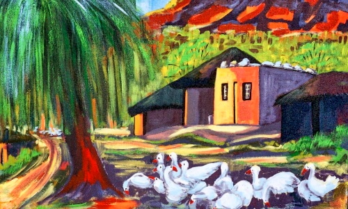 Painted Landscape – Wednesday’s Daily Jigsaw Puzzle