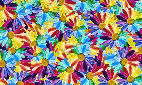 Colorful Flowers – Wednesday’s Slightly Tough Daily Jigsaw Puzzle