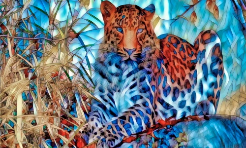 Artistic Leopard – Saturday’s Daily Jigsaw Puzzle
