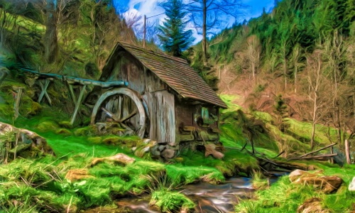 The Old Mill – Friday’s Artistic Daily Jigsaw Puzzle