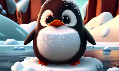 Cute Cartoon Penguin – Sunday’s Daily Jigsaw Puzzle