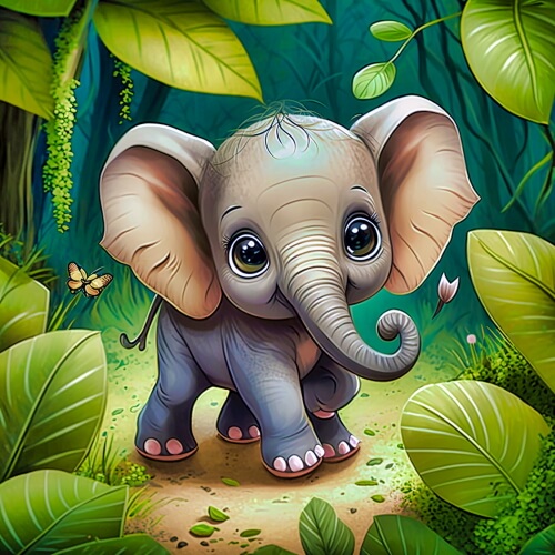 Baby Elephant – Saturday’s Daily Jigsaw Puzzle