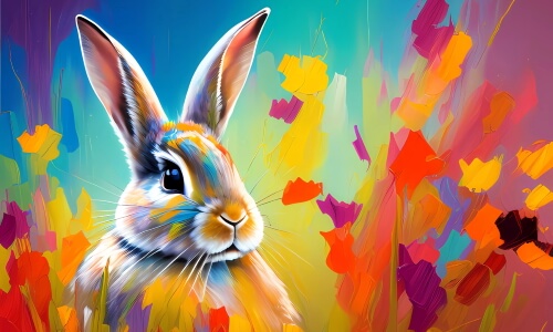 Painted Rabbit – Sunday’s Daily Jigsaw Puzzle