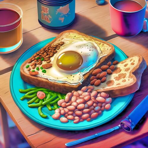 Eggs and Toast Breakfast