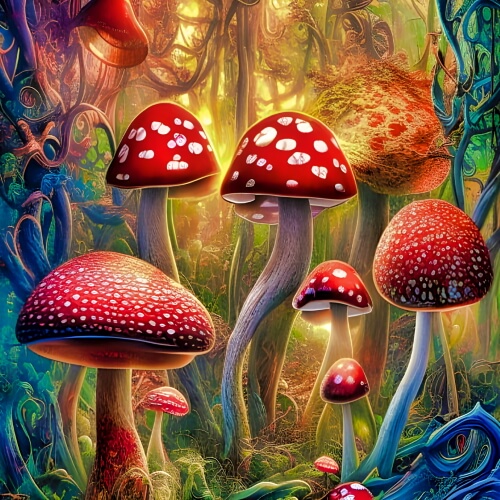 Abstract Mushrooms – Thursday’s Daily Jigsaw Puzzle
