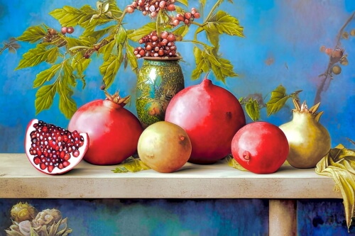Pomegranate Still Life – Tuesday’s Daily Jigsaw Puzzle