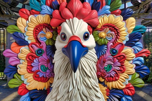 Chicken Art – Thursday’s Daily Jigsaw Puzzle