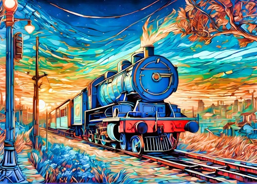 Surreal Train – Sunday’s Daily Jigsaw Puzzle