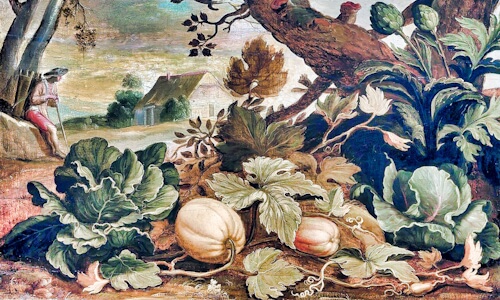 Abraham Bloemaert’s Landscape With Fruit and Vegetable In Foreground